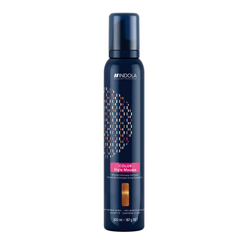 Indola Color Style Mousse hellbraun haselnuss 200 ml